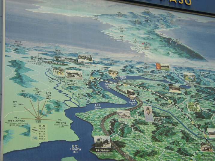 臨津閣・国境付近の全体図